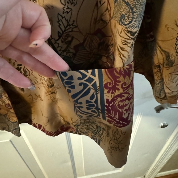 Kensington Square Vintage Floral Print Oversized Long Single Button Blazer - Picture 3 of 12